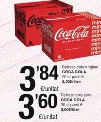 SPAR Fragadis Refresc cola original coca cola refresc cola zero coca cola oferta
