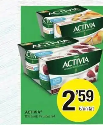 SPAR Fragadis Activia 0% amb fruites oferta