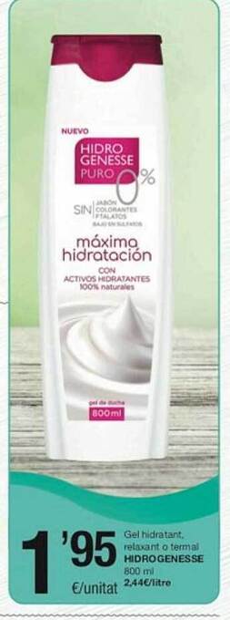 SPAR Fragadis Gel hidratant relaxant o termal hidrogenesse oferta