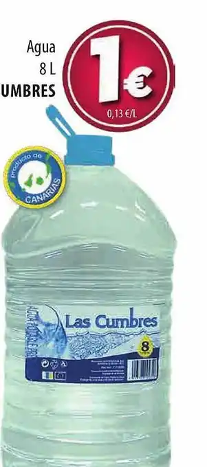 Spar Tenerife Agua umbres oferta