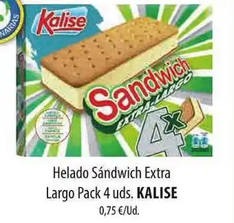 Spar Tenerife Helado sándwich extra largo kalise oferta