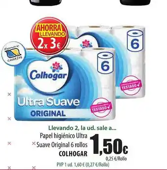 Spar Tenerife Papel higiénico ultra suave original 6 rollos colhogar oferta