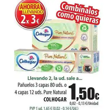 Spar Tenerife Pañuelos 3 capas 80 o 4 capas 12 pure natural colhogar oferta