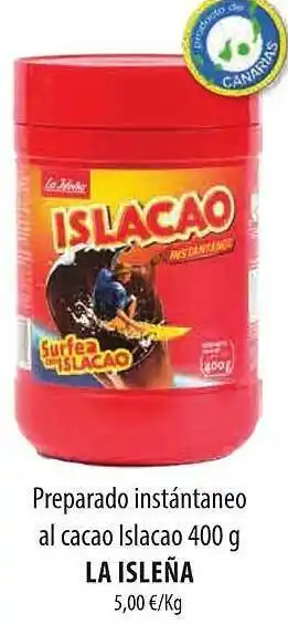 Spar Tenerife Preparado instantaneo al cacao islacao la isleña oferta