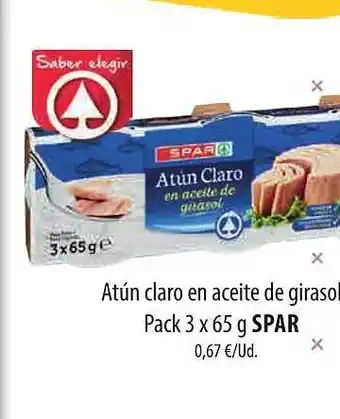 Spar Tenerife Atún claro en aceite de girasol pack 3 spar oferta