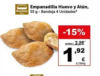 Masymas Empanadilla huevos y atún - bandeja 4 oferta
