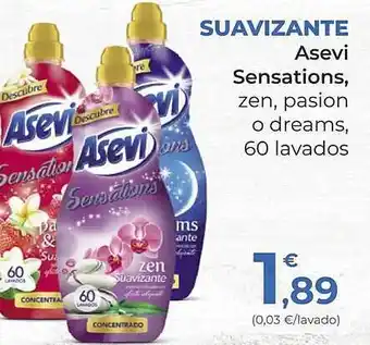 SPAR Gran Canaria Suavizante asevi sensations zen pasion o dreams oferta