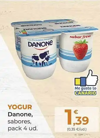 SPAR Gran Canaria Yogur danone sabores oferta