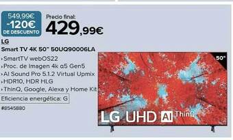 Costco Lg smart tv 4k 50 oferta