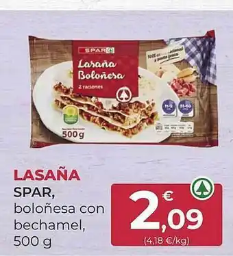 SPAR Gran Canaria Lasaña spar boloñesa con bechamel oferta