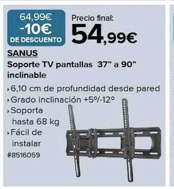 Costco Sanus soporte tv pantallas 37 oferta