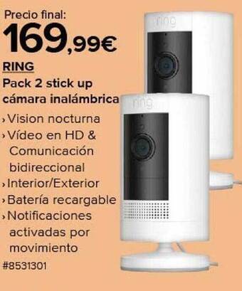 Costco Ring pack 2 stick up cámara inalámbrica oferta
