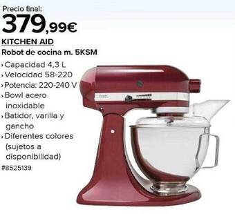 Costco Kitchen aid robot de cocina m. 5ksm oferta