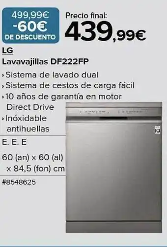 Costco La lavavajillas df222fp oferta
