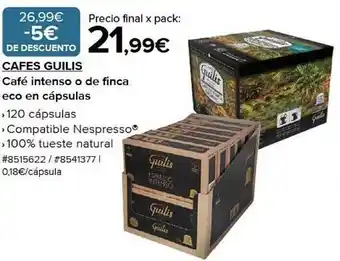 Costco Cafes guilis café instenso o de finca eco en cápsulas oferta