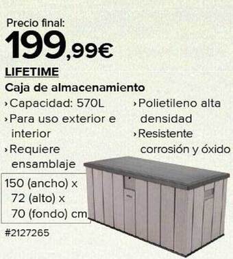 Costco Lifetime caja de almacenamiento oferta
