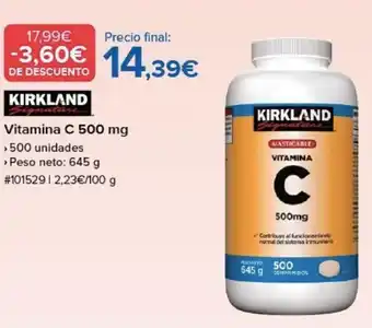 Costco Kirkland Vitamina C 500mg oferta