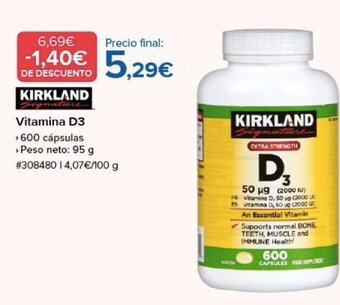 Costco Kirkland Vitamina D3 oferta