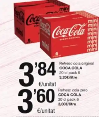 SPAR Fragadis Refres Cola Original Coca Cola 20 cl. oferta