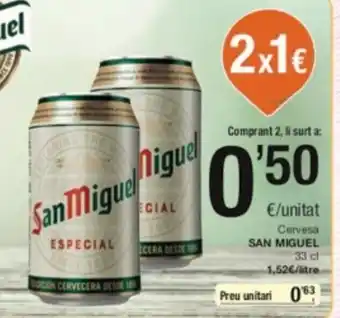 SPAR Fragadis Cervesa San Miguel 33 cl. oferta
