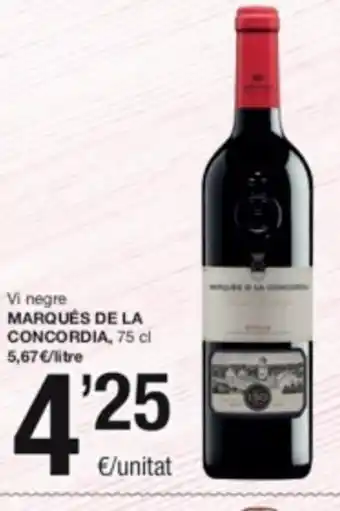 SPAR Fragadis Vi Negre Marqués De La Concordia 75 cl. oferta