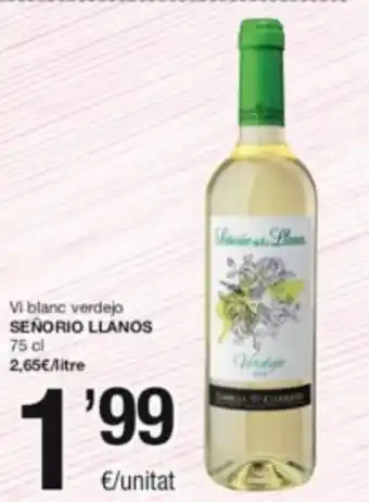 SPAR Fragadis Vi Blanc Verdejo Señorio Llnos 75 cl. oferta