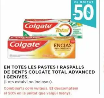 Hipercor En Totes Les Pastes I Raspalls De Dents Colgate Total Advanced I Genives oferta