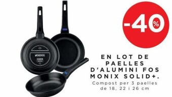 Hipercor En Lot De Paelles D'Alumini Fos Monix Solid oferta