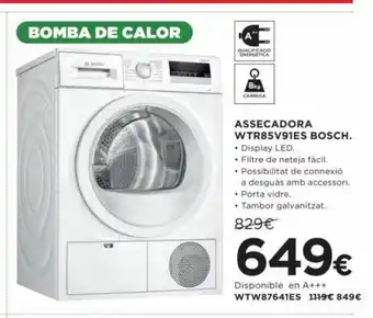 Hipercor Assecadora WTR85V91ES Bosch oferta