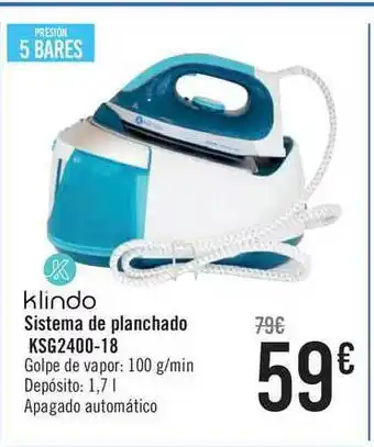 Carrefour Klindo Sistema De Planchado Ksg2400-18 oferta