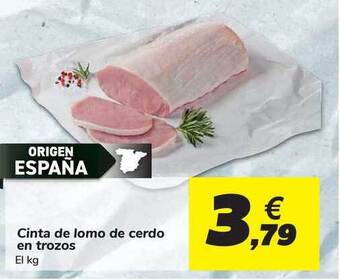 Carrefour Cinta De Lomo De Cerdo En Trozos oferta