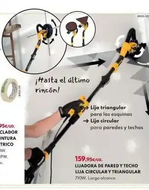 BricoCentro ¡hasta el último rincón! lija triangular para las esquinas → lija circular 159,95€/ud. lijadora de pared y techo lija cir oferta