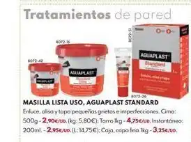 BricoCentro 6072-43 tratamientos de pared 8072-16 aguiaplast 8072-36 masilla lista uso, aguaplast standard enluce, alisa y tapa pequ oferta