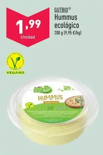 ALDI Hummus gutbio oferta