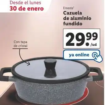 Lidl Cazuela de aluminio funddido oferta
