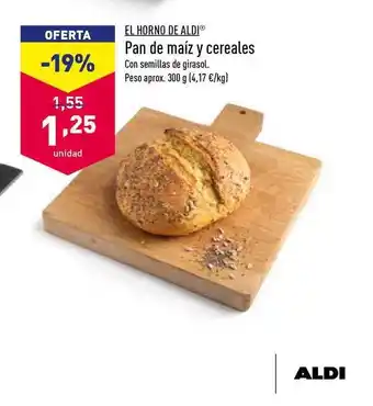 ALDI El Horno De Aldi Pan De Maíz Y Cereales 300g oferta