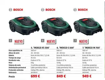 Bauhaus Bosch Indego Xs 300, Indego S 500, Indego M 700 oferta