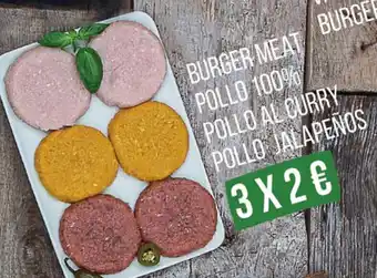 Alimerka Burger Meat Pollo 100% Pollo Al Curry Polo Jalapeños oferta