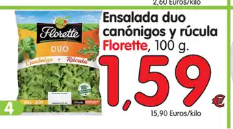 Alimerka Florette Ensalada duo canónigos y rúcula 100g. oferta