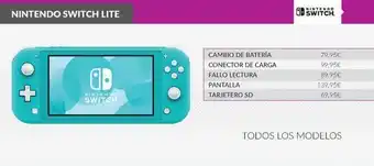 Game Nintendo switch lite ab nintendo switch cambio de batería conector de carga fallo lectura pantalla tarjetero sd ninten oferta