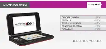 Game Nintendo 3ds xl nintendo 3ds xl de 830 carcasa/chasis pantalla botones / joystick conector de carga placa base ninte oferta