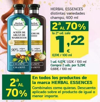 HiperDino Champú herbal essences oferta
