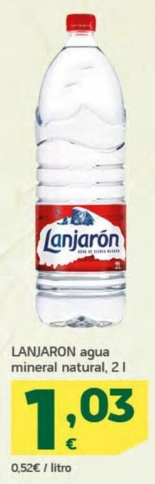 HiperDino Agua lanjarón oferta