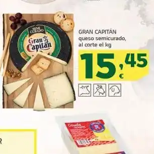 HiperDino Gran capitán queso semicurado al corte oferta