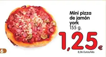 Alimerka Mini pizza de jamón york 155 g oferta