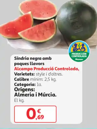 Alcampo Síndria negra amb poques llavors oferta