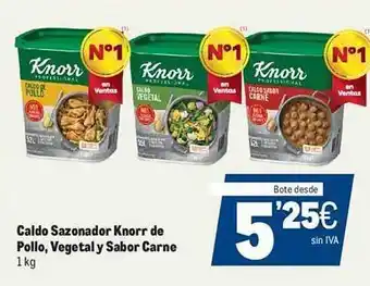 Makro Caldo sazonador knorr de pollo vegetal y sabor carne oferta