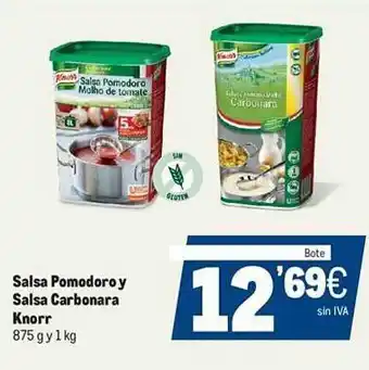 Makro Salsa pomodoro y salsa carbonara knorr oferta