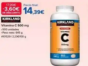 Costco Kirkland vitamina c 500 mg oferta