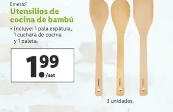 Lidl Ernesto Utensilios de cocina de bambú oferta